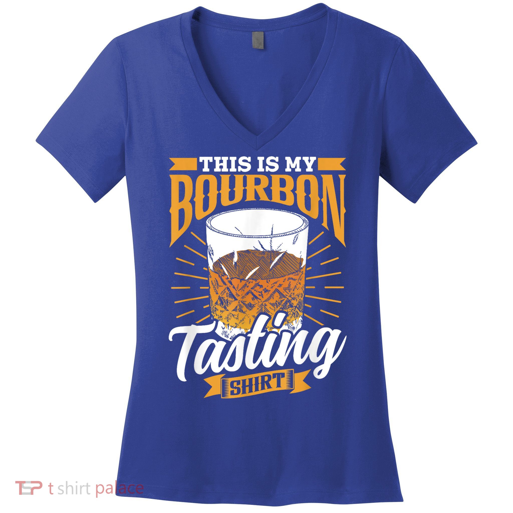 This Is My Bourbon Tasting Drinker Drinking Bourbon Women's V-Neck T-Shirt