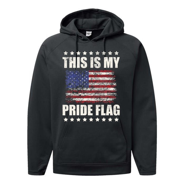 This Is My Pride Flag USA American 4th of July Patriotic Performance Fleece Hoodie