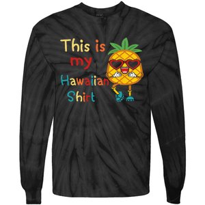 This Is My Hawaiian Tropical Luau Costume Party Hawaii Tie-Dye Long Sleeve Shirt