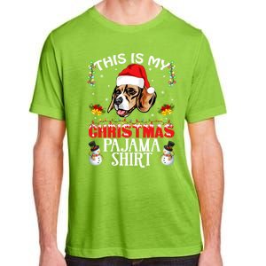 This Is My Christmas Pajama Meaningful Gift Beagle Dog Santa Hat Funny Gift Adult ChromaSoft Performance T-Shirt