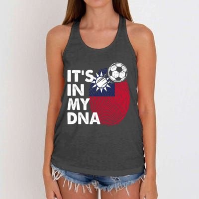 Taiwan In My Dna Taiwanese Flag Team Taiwan Meaningful Gift Women's Knotted Racerback Tank