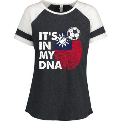 Taiwan In My Dna Taiwanese Flag Team Taiwan Meaningful Gift Enza Ladies Jersey Colorblock Tee