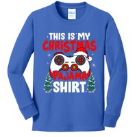 This Is My Christmas Pajama Gift Video Games Xmas Gift Kids Long Sleeve Shirt