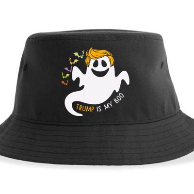 Trump Is My Boo Trump 2024 Hair Funny Ghost Halloween Boo Sustainable Bucket Hat