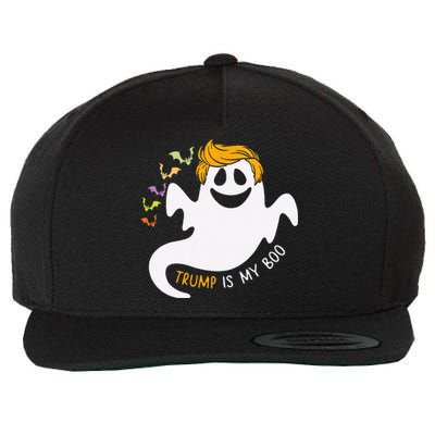 Trump Is My Boo Trump 2024 Hair Funny Ghost Halloween Boo Wool Snapback Cap