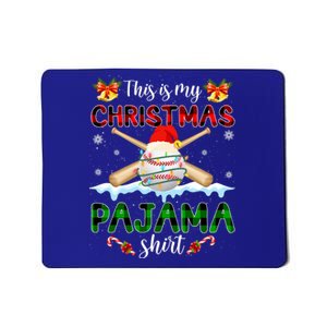 This Is My Christmas Pajama Santa Baseball Xmas Gift Mousepad