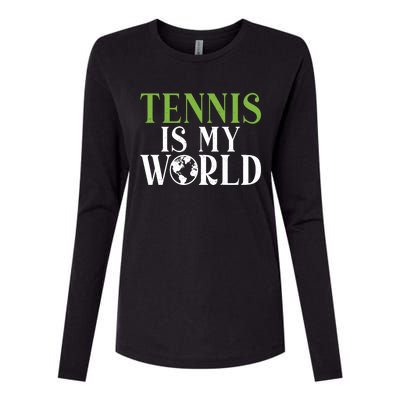 Tennis Is My World Tennis Lover Gift Womens Cotton Relaxed Long Sleeve T-Shirt