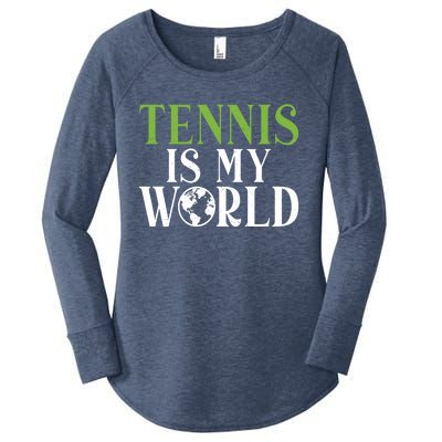 Tennis Is My World Tennis Lover Gift Women's Perfect Tri Tunic Long Sleeve Shirt