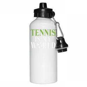 Tennis Is My World Tennis Lover Gift Aluminum Water Bottle