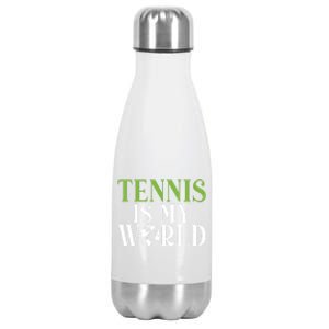 Tennis Is My World Tennis Lover Gift Stainless Steel Insulated Water Bottle