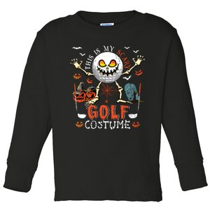 This Is My Scary Golf Costume Halloween Skeleton Lover Toddler Long Sleeve Shirt