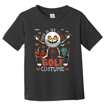 This Is My Scary Golf Costume Halloween Skeleton Lover Toddler T-Shirt