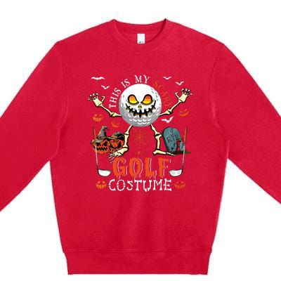 This Is My Scary Golf Costume Halloween Skeleton Lover Premium Crewneck Sweatshirt