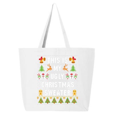 This Is My Ugly Sweater Funny Christmas 25L Jumbo Tote