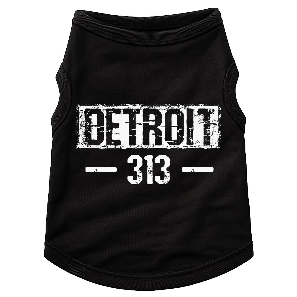 This Is My Detroit 313 Michigan Distressed Doggie Tank