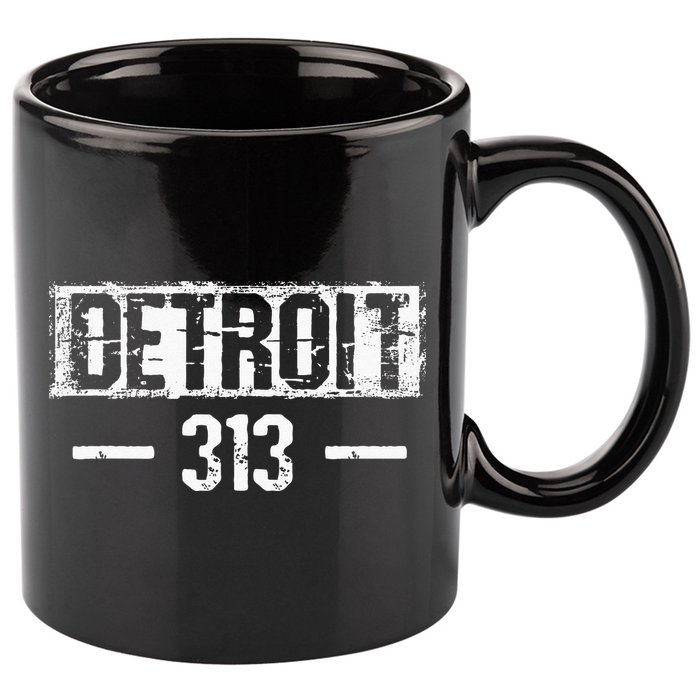 This Is My Detroit 313 Michigan Distressed 11oz C Handle Ceramic Mug