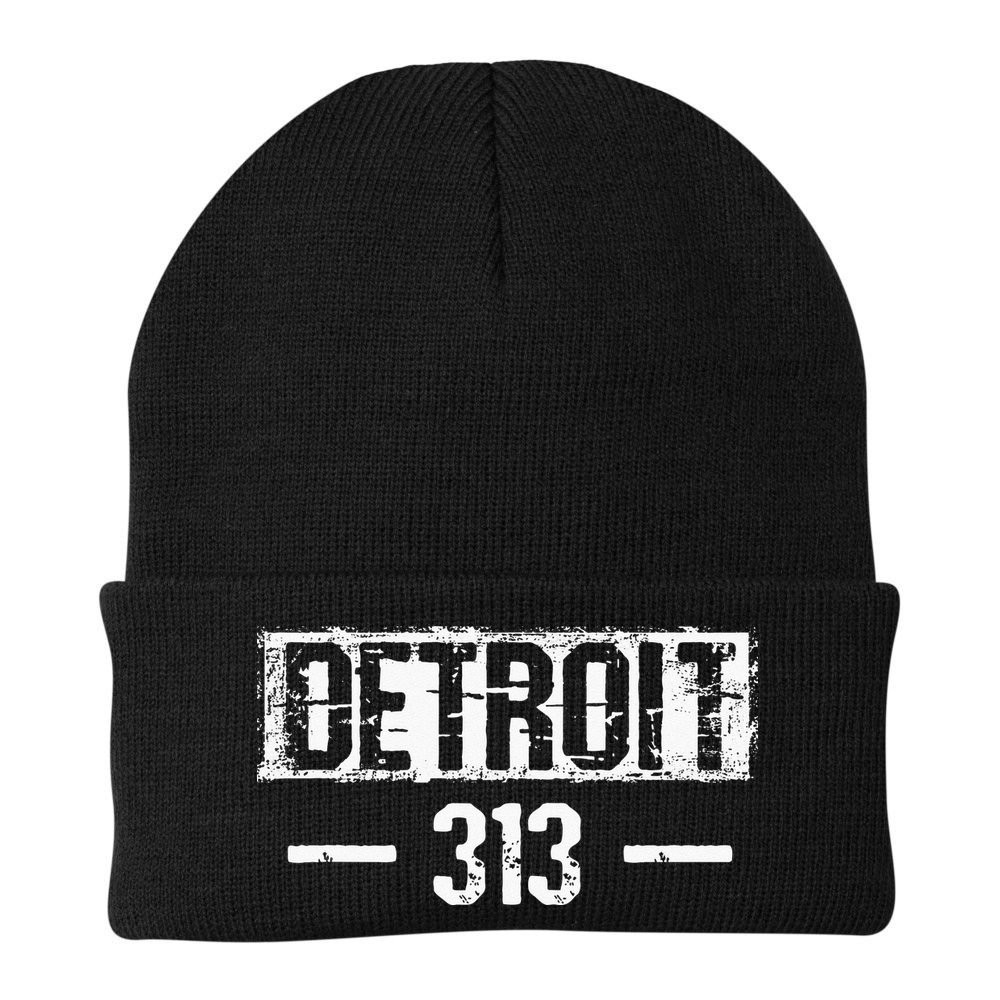 This Is My Detroit 313 Michigan Distressed Beanie