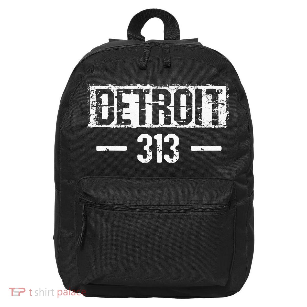This Is My Detroit 313 Michigan Distressed 16 in Basic Backpack