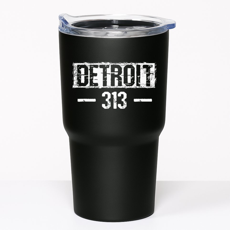 This Is My Detroit 313 Michigan Distressed Tumbler