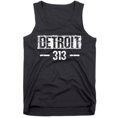 This Is My Detroit 313 Michigan Distressed Tank Top