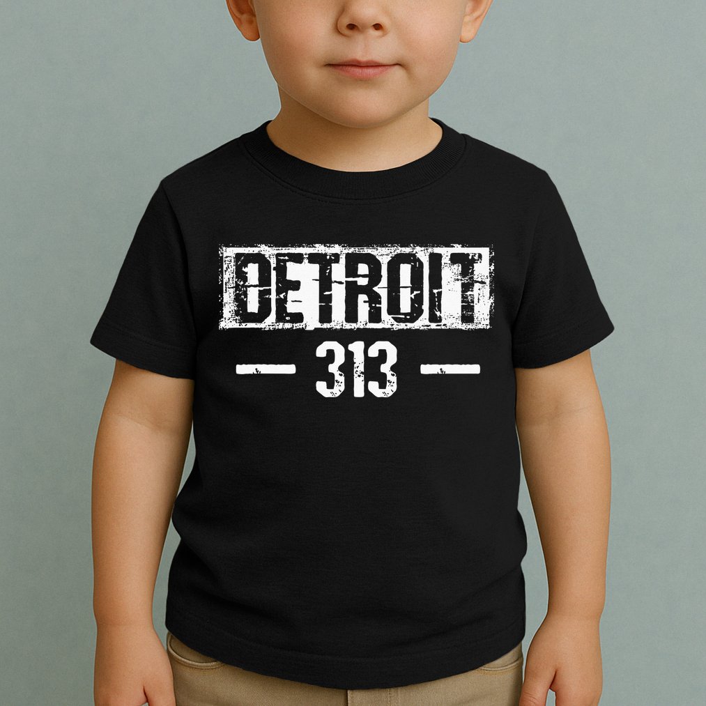 This Is My Detroit 313 Michigan Distressed Toddler T-Shirt