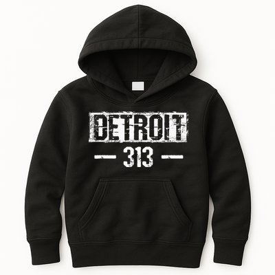 This Is My Detroit 313 Michigan Distressed Kids Hoodie