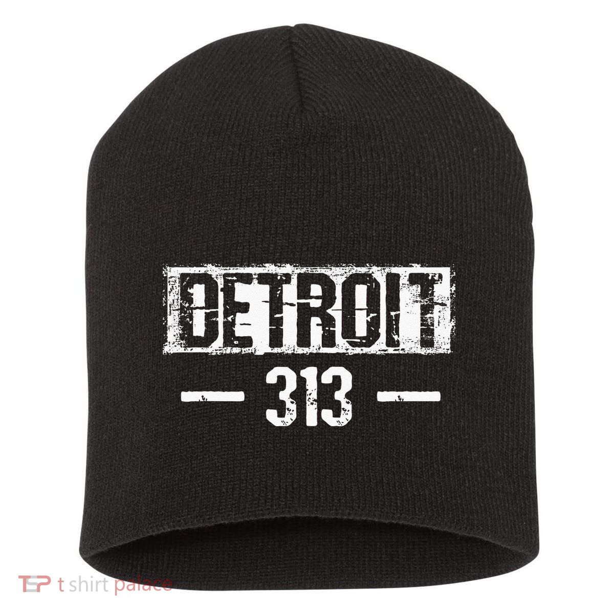 This Is My Detroit 313 Michigan Distressed Short Acrylic Beanie