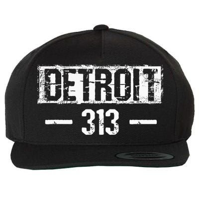 This Is My Detroit 313 Michigan Distressed Wool Snapback Cap