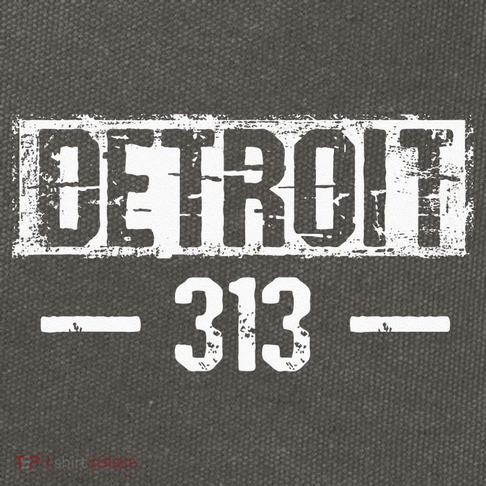 This Is My Detroit 313 Michigan Distressed Cotton Canvas Backpack