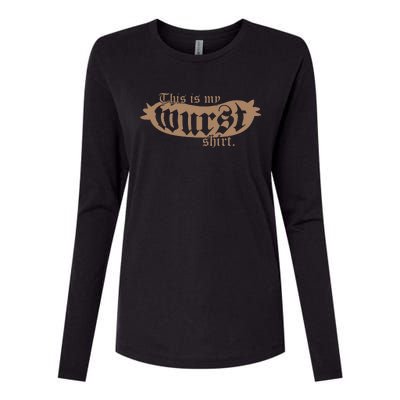 This Is My Wurst Bavaria Oktoberfest Womens Cotton Relaxed Long Sleeve T-Shirt