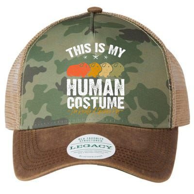 This Is My Human Costume Guinea Pig Lover Halloween 2020 Legacy Tie Dye Trucker Hat