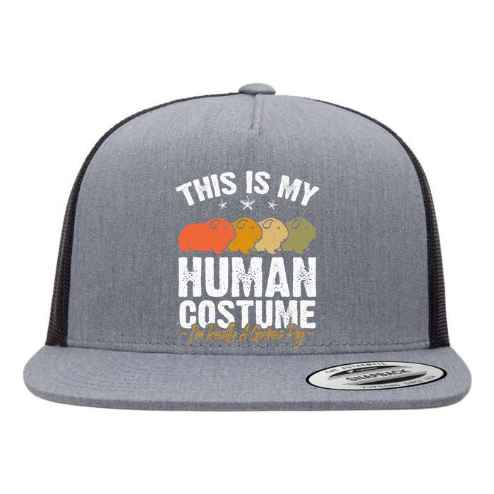 This Is My Human Costume Guinea Pig Lover Halloween 2020 Flat Bill Trucker Hat