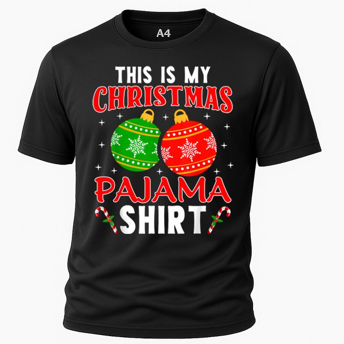 This Is My Christmas Pajama Funny Xmas Pjs Cooling Performance Crew T-Shirt