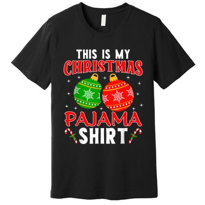 This Is My Christmas Pajama Funny Xmas Pjs Premium T-Shirt