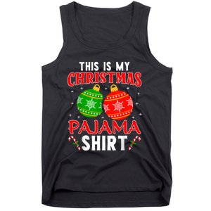 This Is My Christmas Pajama Funny Xmas Pjs Tank Top