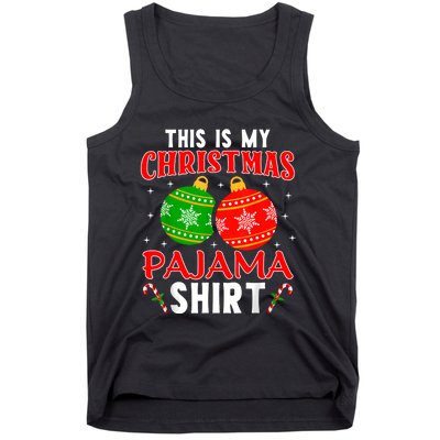 This Is My Christmas Pajama Funny Xmas Pjs Tank Top