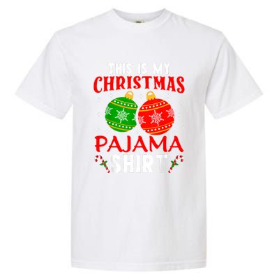 This Is My Christmas Pajama Funny Xmas Pjs Garment-Dyed Heavyweight T-Shirt