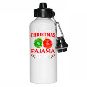 This Is My Christmas Pajama Funny Xmas Pjs Aluminum Water Bottle