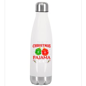 This Is My Christmas Pajama Funny Xmas Pjs Stainless Steel Insulated Water Bottle