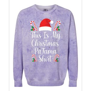 This Is My Christmas Pajama Shirts Funny Family Matching Xmas Colorblast Crewneck Sweatshirt