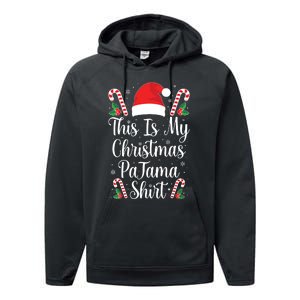 This Is My Christmas Pajama Shirts Funny Family Matching Xmas Performance Fleece Hoodie