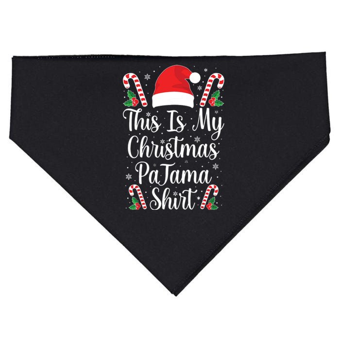 This Is My Christmas Pajama Shirts Funny Family Matching Xmas USA-Made Doggie Bandana