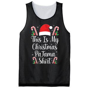 This Is My Christmas Pajama Shirts Funny Family Matching Xmas Mesh Reversible Basketball Jersey Tank