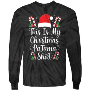 This Is My Christmas Pajama Shirts Funny Family Matching Xmas Tie-Dye Long Sleeve Shirt