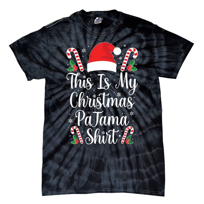 This Is My Christmas Pajama Shirts Funny Family Matching Xmas Tie-Dye T-Shirt