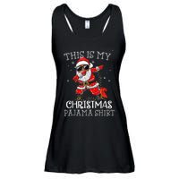 This Is My Christmas Pajama Dabbing African American Santa Ladies Essential Flowy Tank