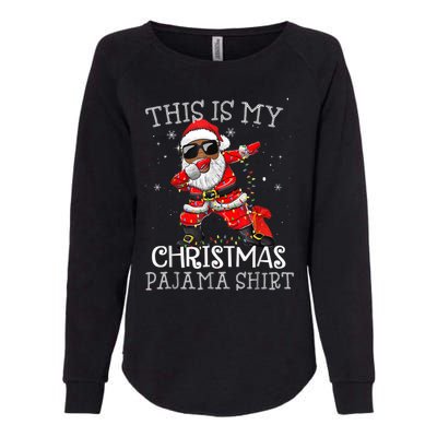 This Is My Christmas Pajama Dabbing African American Santa Womens California Wash Sweatshirt