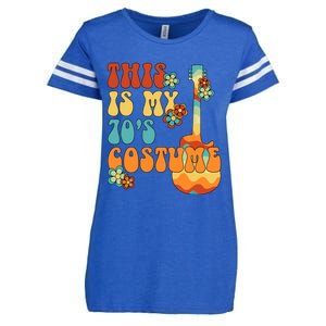 This Is My 70S Costume 70s Party Outfit Groovy Hippie Style Enza Ladies Jersey Football T-Shirt