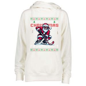 This Is My Christmas Pajama Hockey Ugly Christmas Cute Gift Womens Funnel Neck Pullover Hood