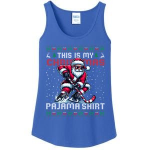 This Is My Christmas Pajama Hockey Ugly Christmas Cute Gift Ladies Essential Tank